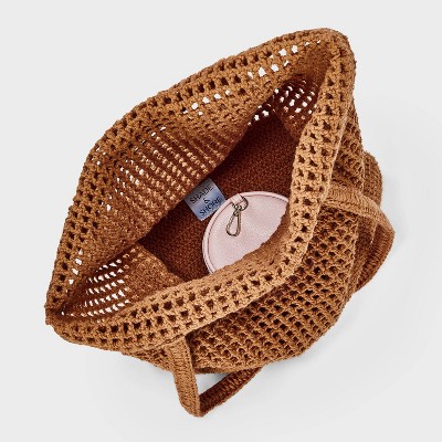 Shade & Shore Netted Crochet Tote Bag - Shade & Shore™ Copper — фото 4