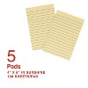 MyOfficeInnovations Stickies Recycled Line-Ruled Notes Yellow 4" x 6" 5 Pads/PK 565436 - 2 of 4