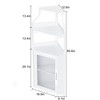Corner Wine Bar Rack Cabinet with Detachable Wine Rack, Home Bar Cabinet with Barn Door and Adjustable Shelf - 2 of 4