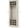 coucheta 10-Tier Tall Shoe Cabinet, 73.35" Extra Large Shoe Rack for 30 Pairs, Free Standing Organizer with Boot Shelf for Entryway, Farmhouse Style - 4 of 4