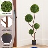KTMBDW 4/5Ft Artificial Boxwood Topiary Ball Tree Spiral Topiaries Greenery Indoor/Outdoor Plants - 4 of 4