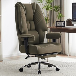Efomao Big and Tall Office Chair 400lbs, PU Leather High Back Executive Office Chair with Footrest - 1 of 1