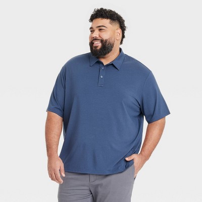 Men's Big & Tall Comfort Wear Polo Shirt - Goodfellow & Co™ Navy Blue 3XLT