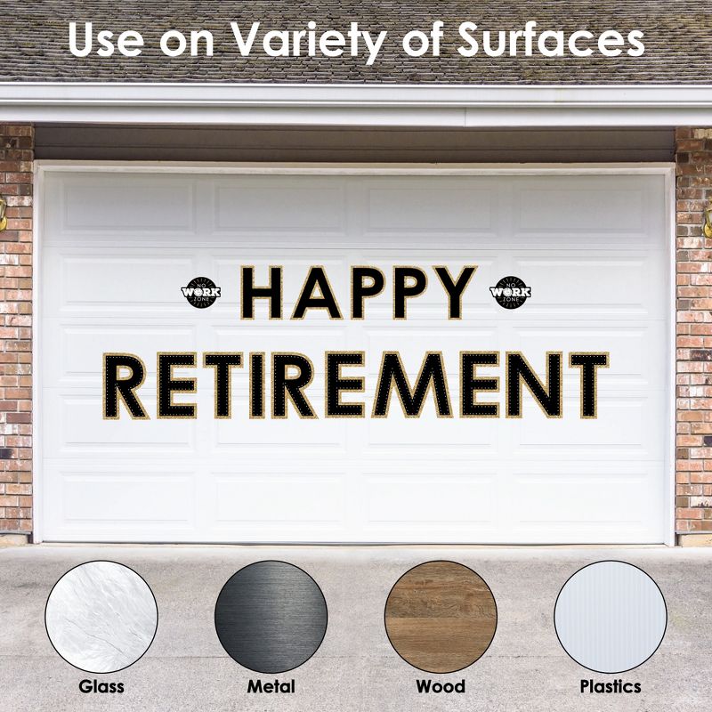 Big Dot of Happiness Happy Retirement - Peel and Stick Retirement Party Large Banner Wall Decals - Happy Retirement, 3 of 9