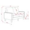 MYINDA Modern Living Room Furniture Sofa, Loveseat Thick Upholstery Sofa,BEIGE - 3 of 4