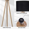 HBEZON 61'' Tripod Floor Lamp, Modern Rubber Wood Standing Lamp with Foot Switch for Living Room, Bedroom, Office - 4 of 4