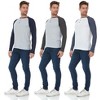 DARESAY Men's Thermal Crew Long Sleeve Henley Tops Base Layer Shirt, Pack of 3 - 2 of 4