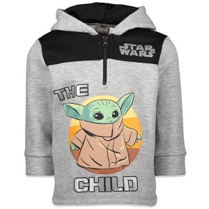 Star Wars The Child Fleece Half Zip Hoodie Toddler - 1 of 4