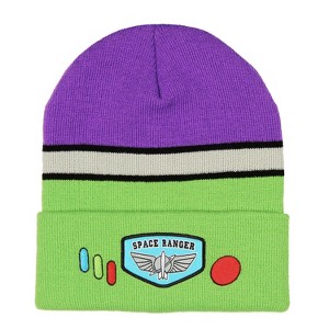 Disney Toy Story Space Ranger Buzz Lightyear Costume Knit Cuff Beanie Hat - 1 of 4
