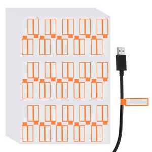 Unique Bargains Waterproof Reusable Writable Hook and Loop Cable Labels 300 Pcs - 1 of 4