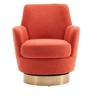 CAVINAS Swivel Barrel Chair with Gold Base,360° Rotating Accent Chair,Reading Chairs for Living Room & Bedroom,300LB Capacity - 4 of 4
