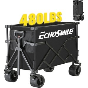 Acoinel Collapsible Outdoor Utility Wagon, Beach Wagon for Sand with Big Wheels, Camping Portable Cart, Heavy Duty 480 lbs/500 lbs - 1 of 4