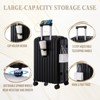 Syemin Luggage 3 pcs in ABS Spinner Wheel Luggage Set Carry on Suitcase with Cup Holder Phone Holder for Travel, Black, 19.3"*11.4"*29.5" - 2 of 4