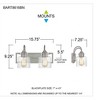 Quoizel Lighting Bartley 2 - Light Vanity in  Matte Black - 2 of 3