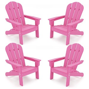 Tangkula 4PCS Kid's Adirondack Chair All-Weather HDPE Toddler Lawn Chair w/ Ergonomic Design - 1 of 4