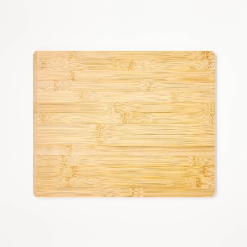 2pc Reversible Bamboo Cutting Board Set Natural - Figmint&#8482;, 4 of 6