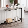 Console Table, Sofa Tables Narrow Entryway Table with Glass Shelf and Metal Frame, Industrial Hallway Table for Living Room, Foyer, Bedroom - 4 of 4