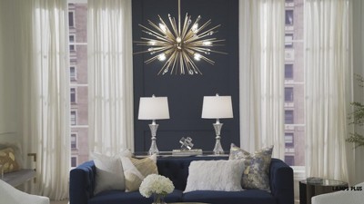 Antique Gold Sputnik 12-Light Crystal Accent Chandelier