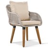 Cesicia 5 Pieces Patio Ottomans with Wicker Cool Bar Table,Outdoor Furniture for Porch,Backyard,Balcony - 4 of 4