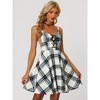 Allegra K Women's Gothic Vintage Plaid Ajustable Strap Sleeveless Lace-Up Dresses - 4 of 4