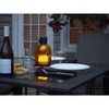 Smart Living 11" Monaco Glass LED Candle Outdoor Lantern - Amber - image 3 of 4