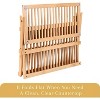 LunaLulinlk 2 Lb Bamboo Dish Drying Rack - Collapsible Wooden Drainer for Kitchen Counter - 4 of 4