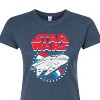 Women's - Star Wars - Millennium Falcon Americana-Juniors Fitted Graphic T-Shirt Fitted Graphic T-Shirt - 2 of 3