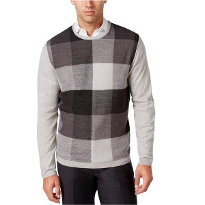 Ryan Seacrest Mens Plaid-Front Pullover Sweater - 1 of 1