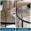 VINGLI Double Coffee Table Round Glass 78*78*49Cm - 3 of 4