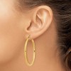 Black Bow Jewelry 3mm x 45mm 14k Yellow Gold Classic Round Hoop Earrings - 3 of 4