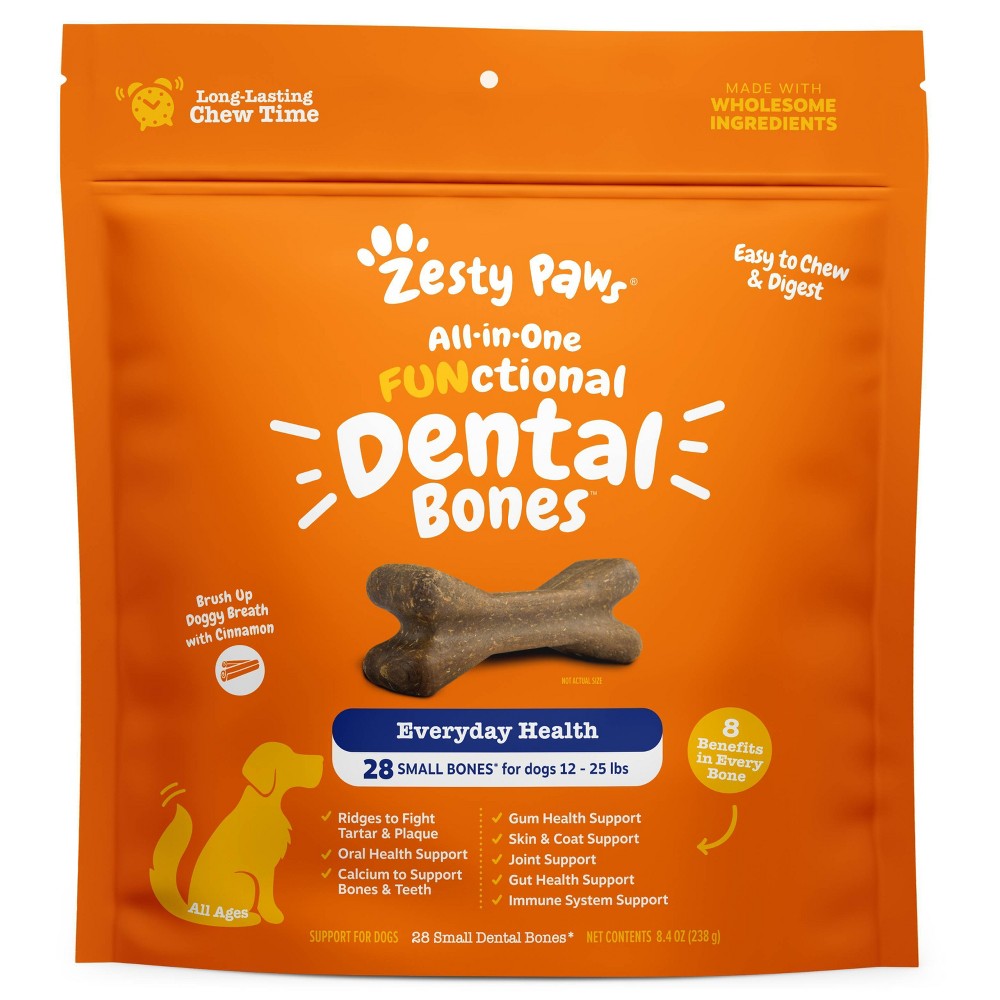 Photos - Dog Food Zesty Paws Dental with Cinnamon Dog Treats - Small - 28ct 