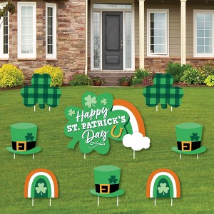 Big Dot of Happiness Shamrock St. Patrick's Day - Yard Sign and Outdoor Lawn Decorations - Saint Paddy's Day Party Yard Signs - Set of 8 - 1 of 4