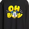 Men's - Disney - Oh Boy Mickey Face Long Sleeve Graphic T-Shirt - image 2 of 4