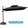 Crestlive Products 10FT Square Double Top Cantilever Umbrella UV30+ Outdoor 360 Degree Rotation Offset Umbrella 6 Heights Adjustable Umbrella - 2 of 4