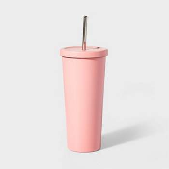 20oz Stainless Steel Tumbler with Straw - Sun Squad™