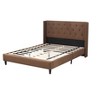 Modern and Contemporary Fabric Upholstered  Platform Bed - 3 of 4