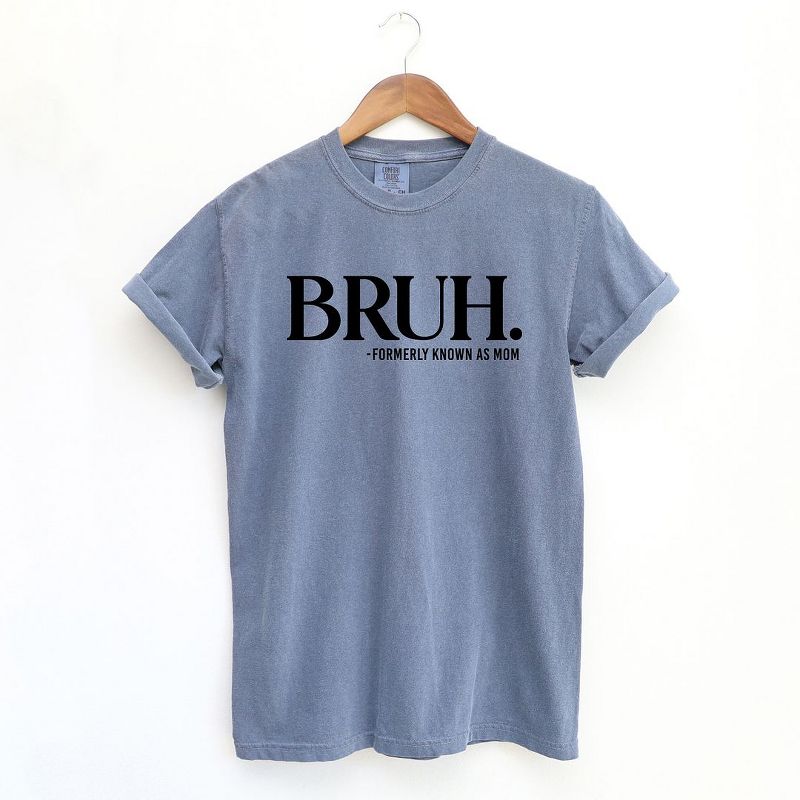 Simply Sage Market Women's Bruh Formerly Mom Short Sleeve Garment Dyed Tee, 1 of 4