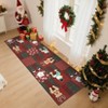 Christmas Area Rug Festival Winter Decorations Rugs Soft Washable Santa Claus Reindeer Snowman Pattern Rug - 2 of 4