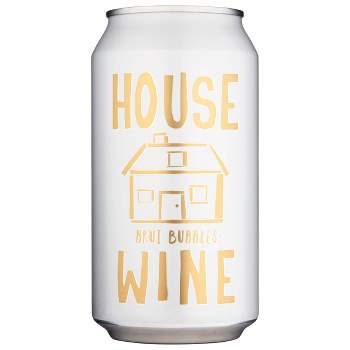 House Wine Brut Bubbles Sparkling White Wine - 355ml Can