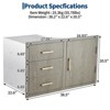 Stainless Steel Outdoor Kitchen Door Drawer Combo, 38.2" W x 20.5" H x 22.6" D Flush Mount Triple BBQ Drawers, Kitchen Drawers for BBQ Island, Grey - 2 of 4