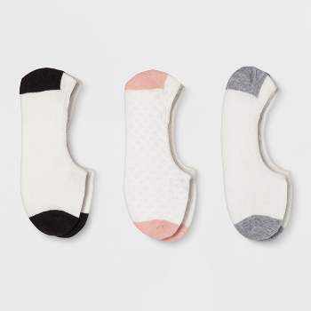 Women's 3pk Liner Socks - A New Day™ Cream 4-10
