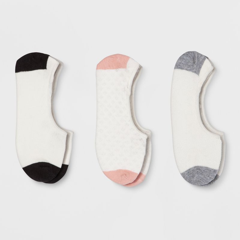 Women&#39;s 3pk Liner Socks - A New Day&#8482; Cream 4-10, 1 of 3
