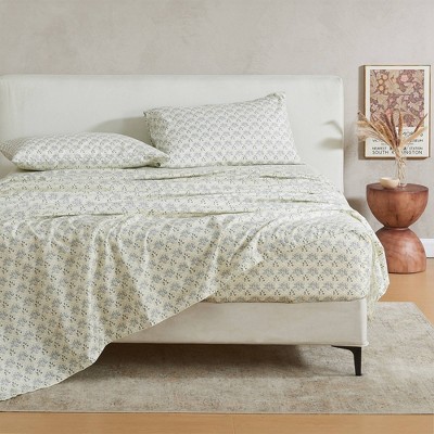 Patina Vie Floral Printed Vintage Wrinkle Resistant Sheet Set