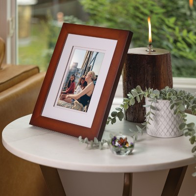 Classic 8x10 White Walnut Wood Tabletop Wall Frame
