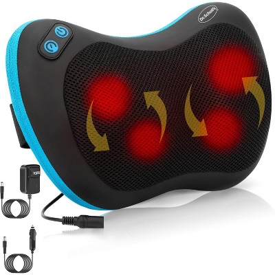 Dr. Scholl's Multi-Purpose Massage Pillow with Heat Therapy, Overheat Protection, Auto Shut-Off & Velcro Strap for Pain Relief, Relaxation