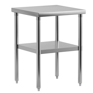 Coucheta Stainless Steel Work Table, Commercial Food Prep Worktable, Heavy Duty Metal Work Table with Adjustable Bottom Shelf - 1 of 4