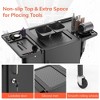 TASALON Lockable Metal Salon Trolley Cart With Folding Tray Holders, Metal Baskets And Wheels - 3 of 4
