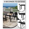 31.5"-63" Extendable Patio Dining Table - Outdoor Alloy SteelTable for 4-6 People, Deep Gray All-Weather Design for Backyard/Deck/Garden - 3 of 4