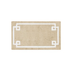 Gracie Mills Tiffany Bordered Medium Pile Tufted Cotton Bath Rug - 1 of 4