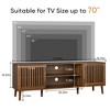 KTMBDW 63" Mid Century Modern TV Stand, Wood TV Stand with Storage Cabinet and Open Shelf for up to 70" TV, TV Console Table for Living Room, Walnut - 4 of 4